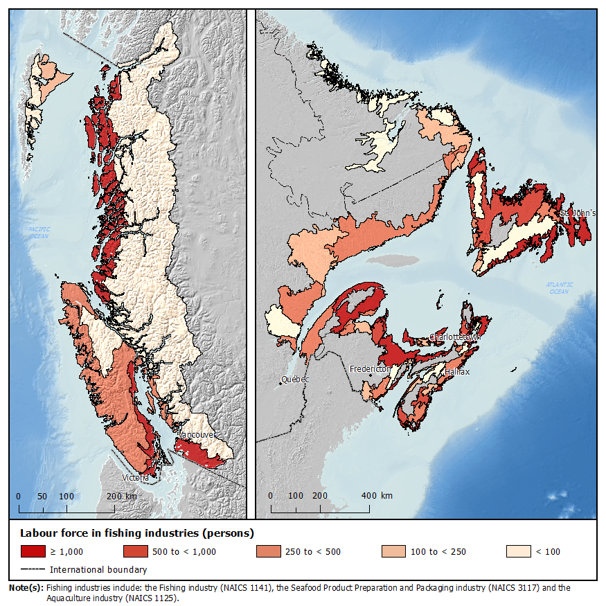 Map 2: Marine coastal fisheries ecumene, 2006 - Description