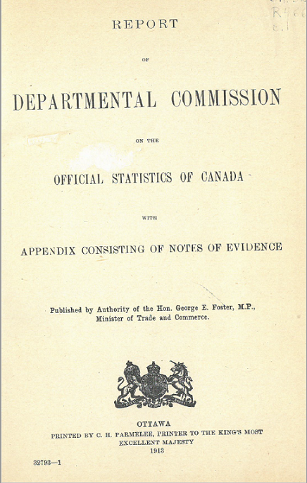 Thumbnail for Infographic 1: Report of Departmental Commission on the Official Statistics of Canada