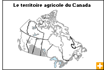 Carte : Le territoire agricole du Canada