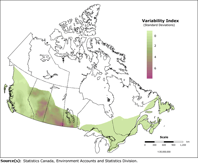 Index of variability through the thirty-year time series for zones 1, 2, and 3