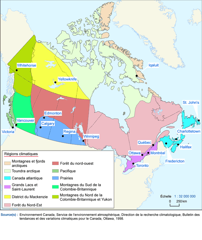 Régions climatiques du Canada