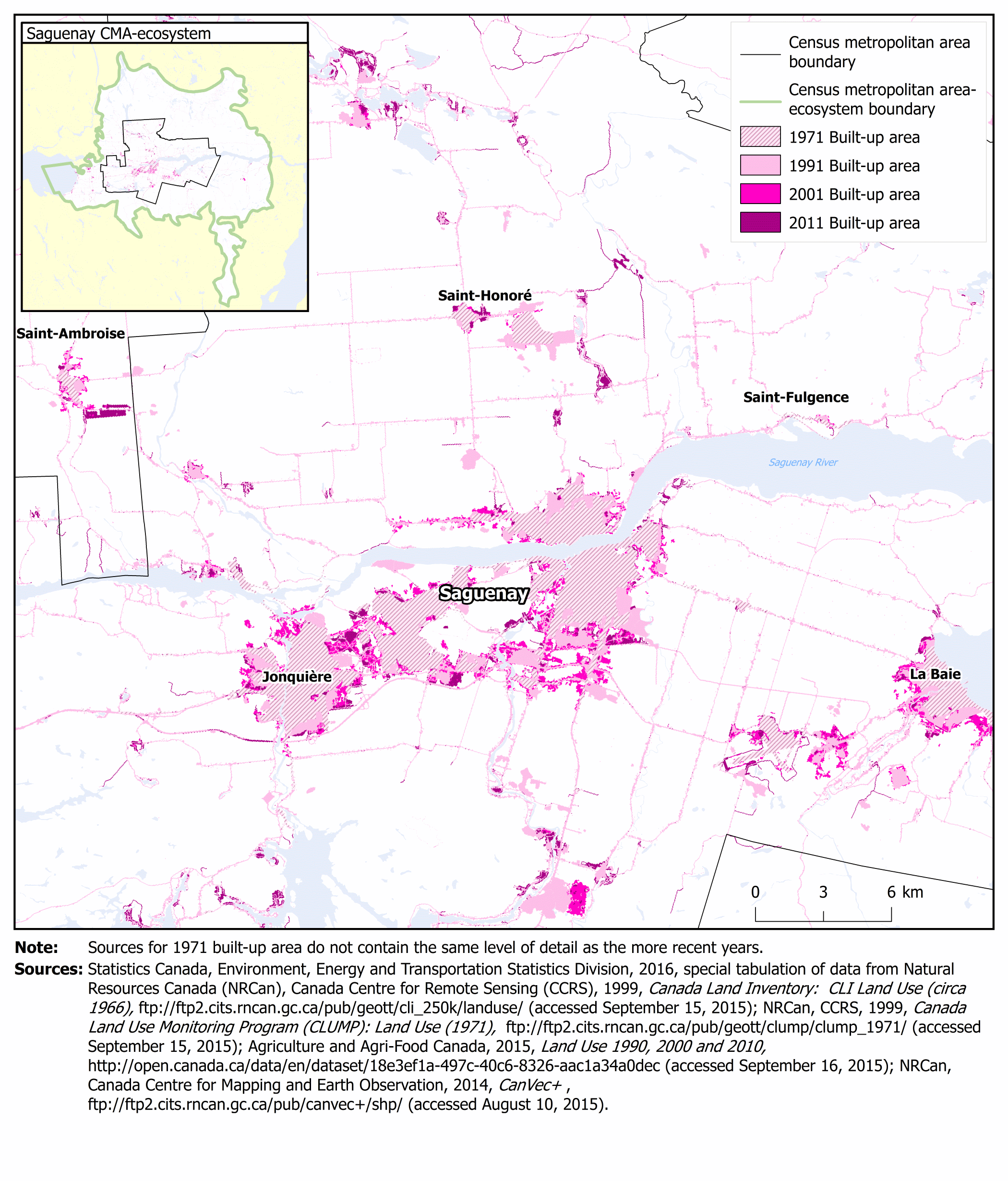 Map 3.22 Saguenay census metropolitan area