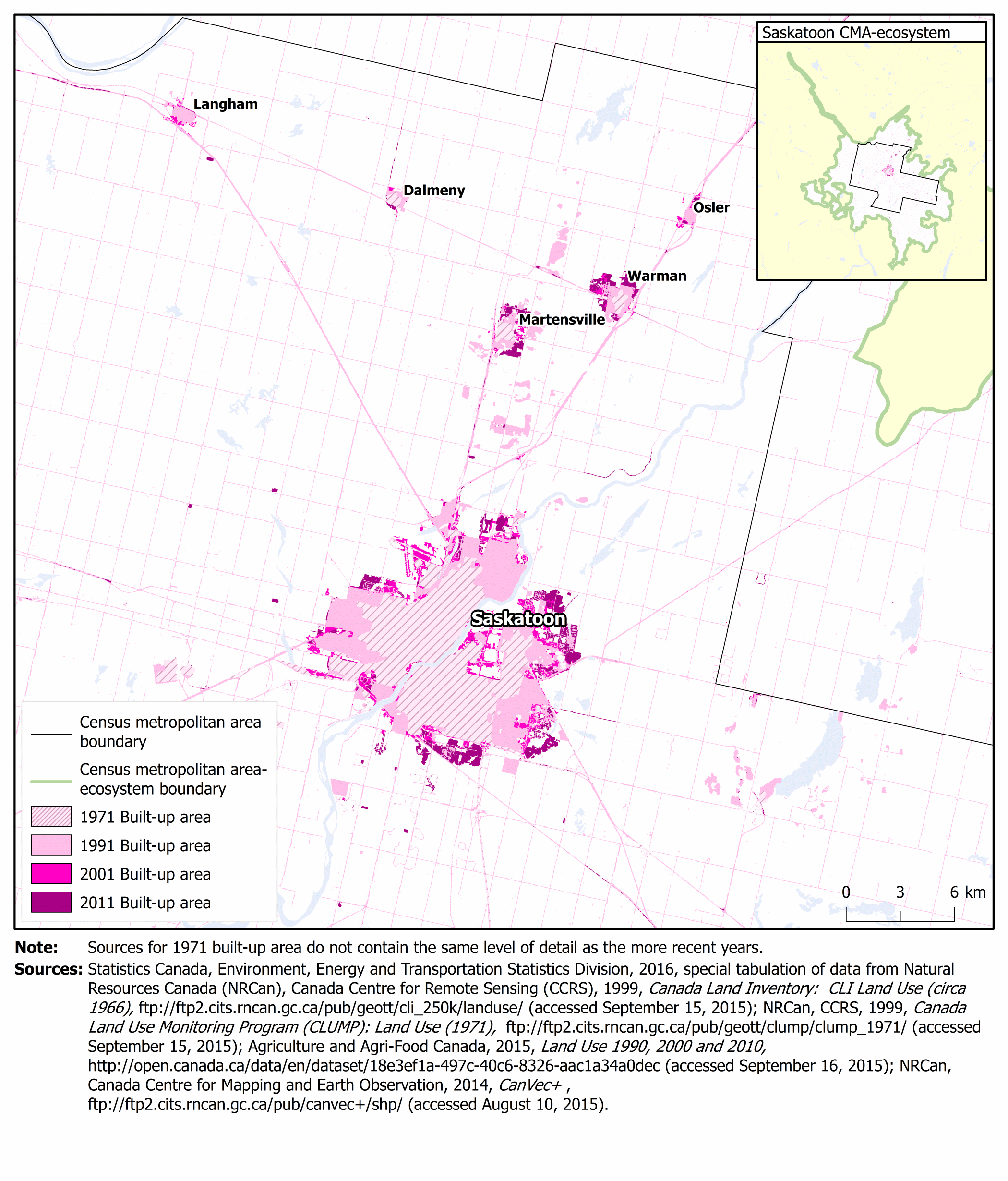 Map 3.24 Saskatoon census metropolitan area