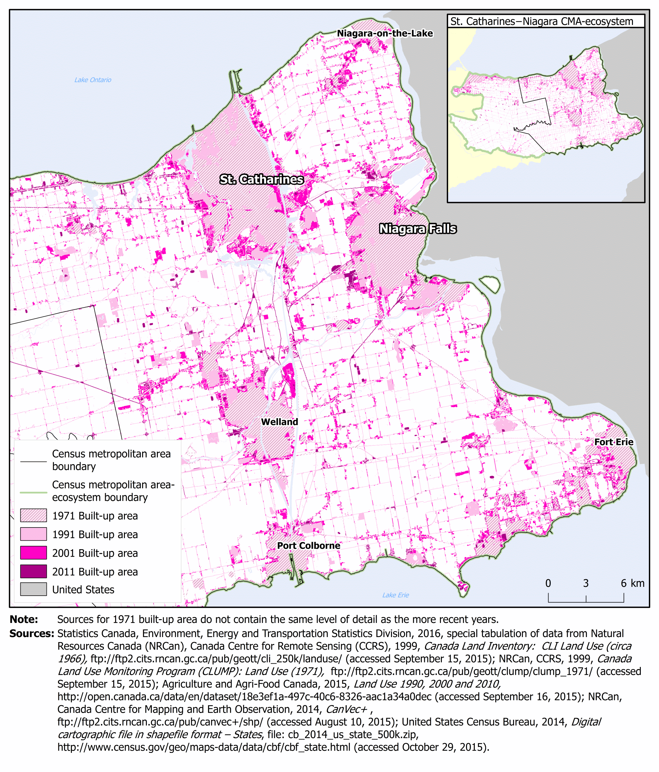 Map 3.26 St. Catharines–Niagara census metropolitan area