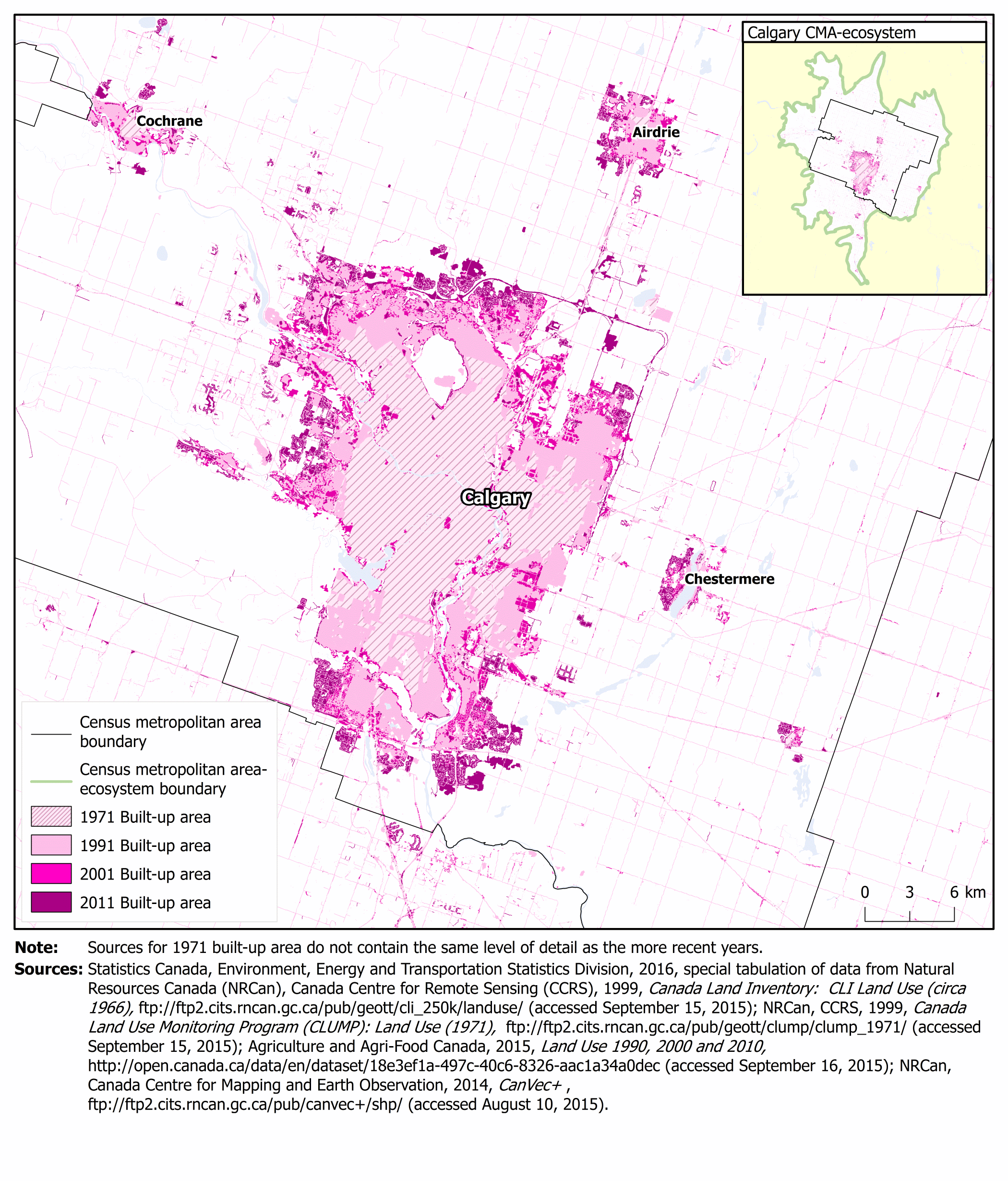 Map 3.4 Calgary census metropolitan area