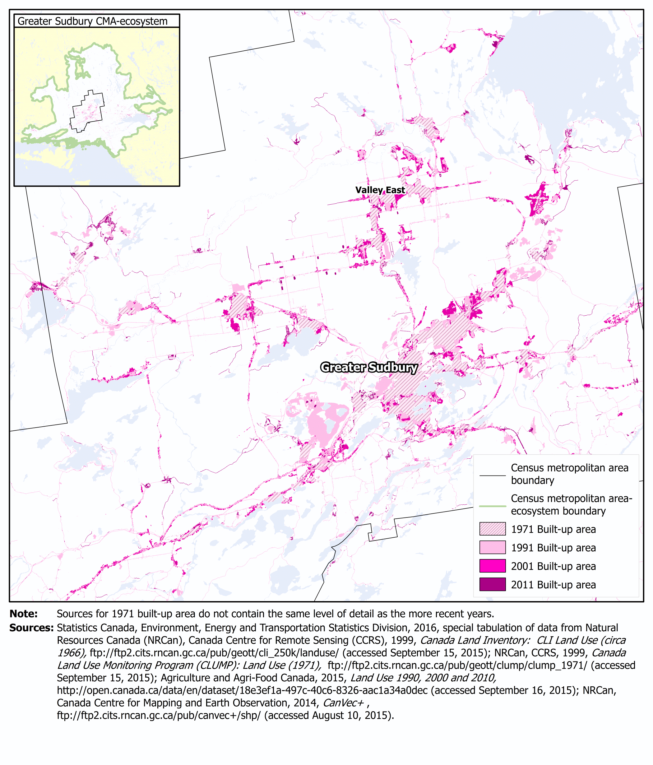 Map 3.6 Greater Sudbury census metropolitan area