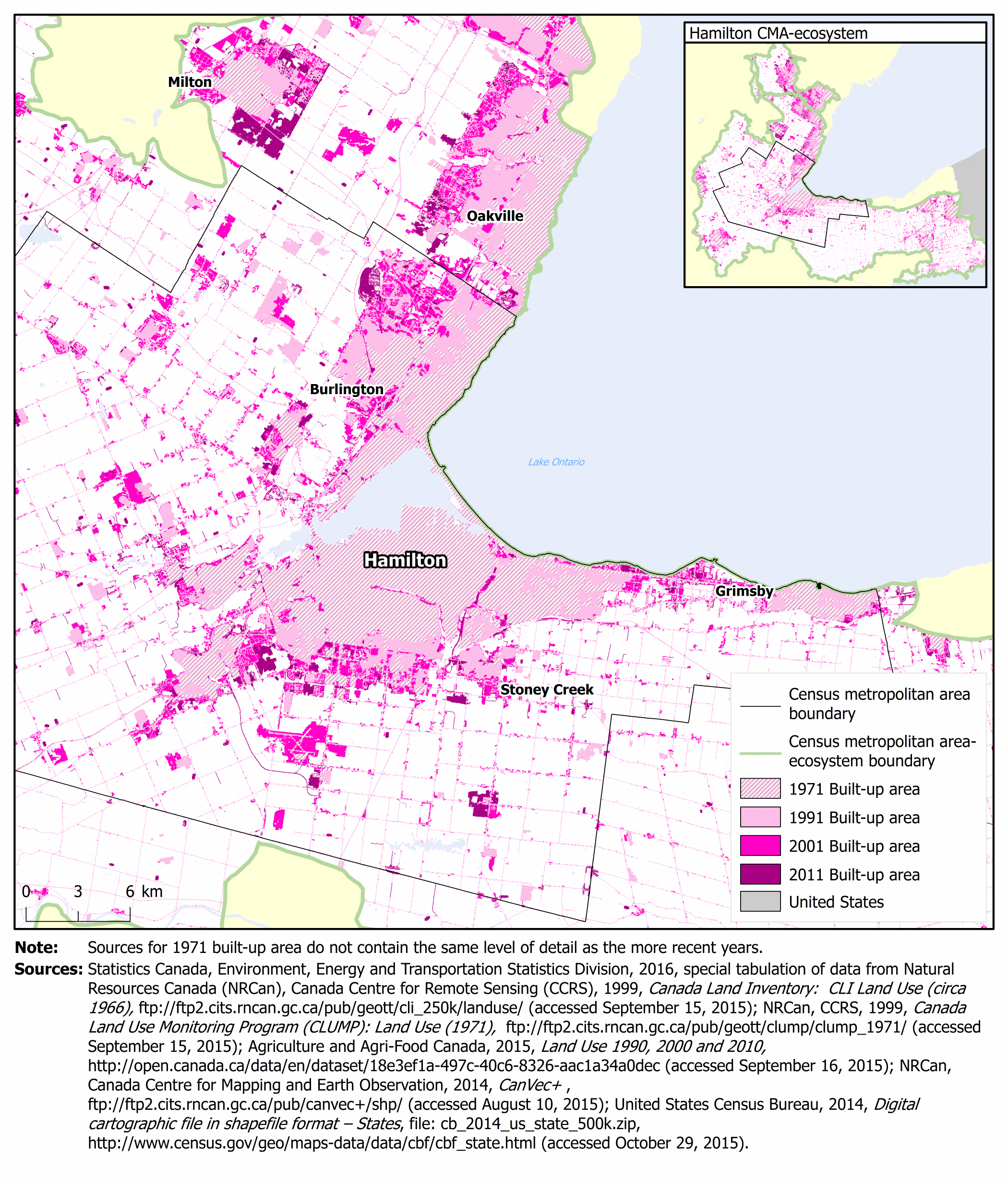 Map 3.9 Hamilton census metropolitan area