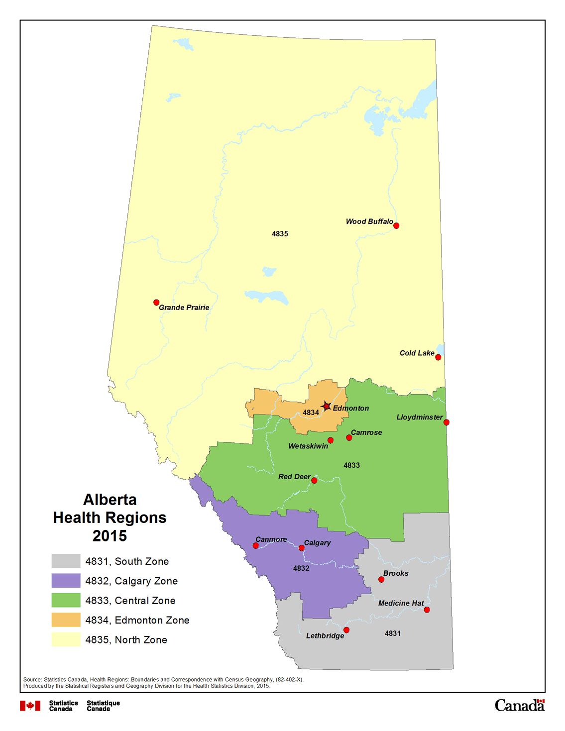 Map 11 Alberta Health Regions, 2015