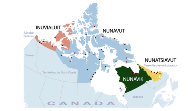 Carte du Nunavut. Une nouvelle fenêtre s'ouvrira.