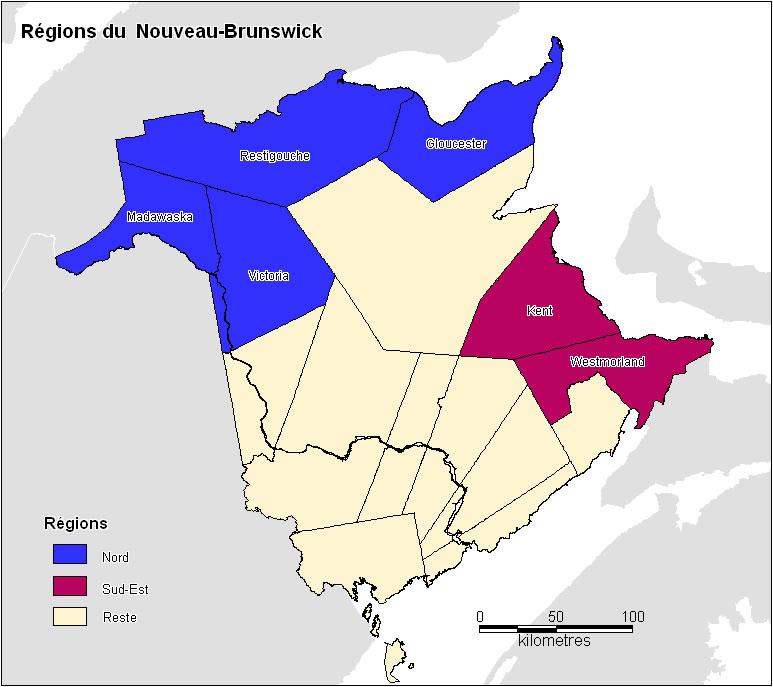 Régions du Nouveau-Brunswick