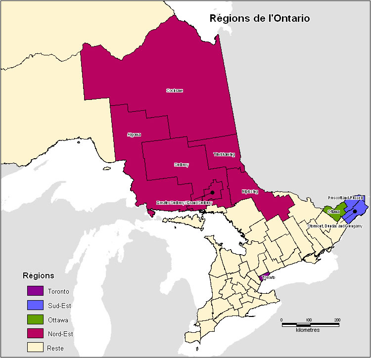 Régions de l'Ontario