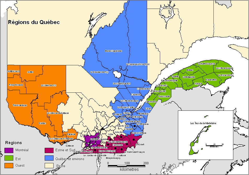 Régions du Québec