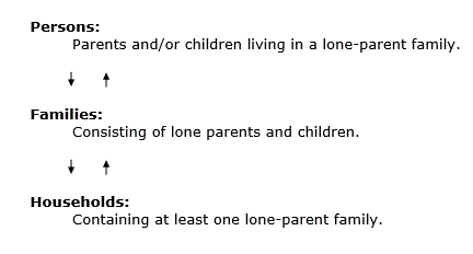 Figure 1 : Multi-level analysis possibilities for lone-parent families