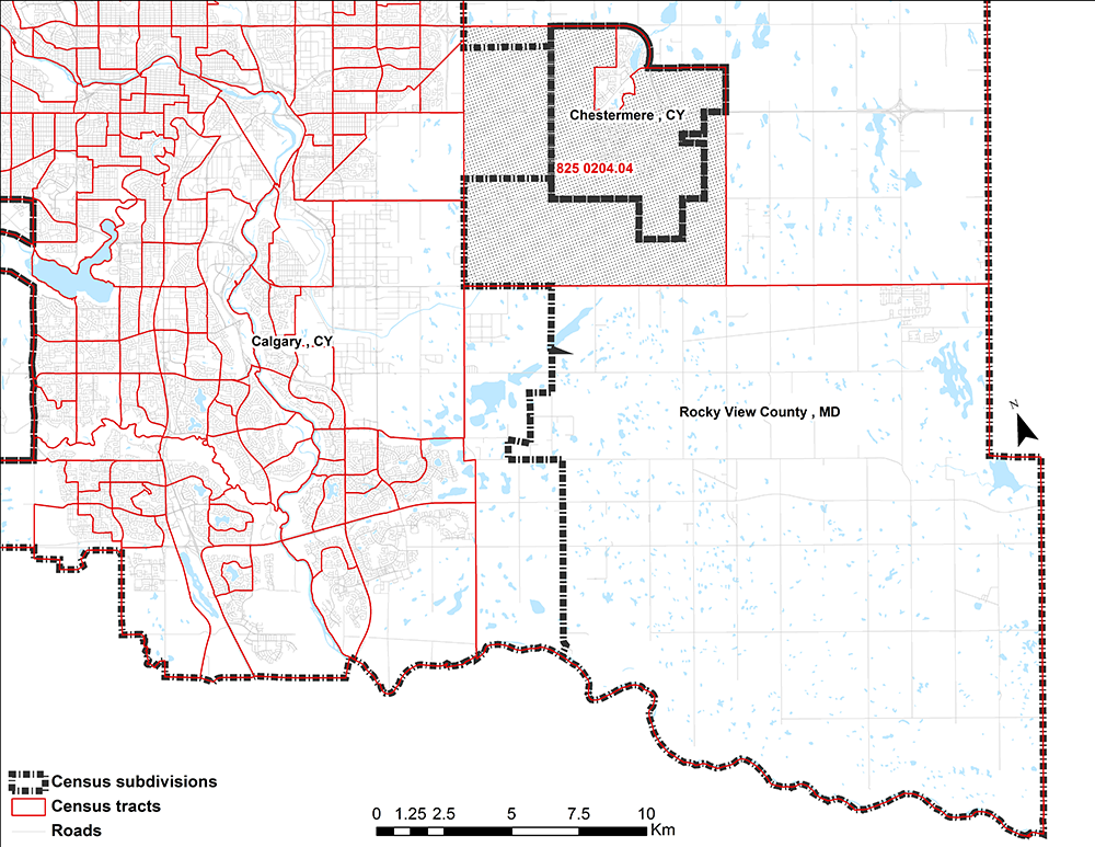 Census tract 825 0204.04 in the Calgary (Alberta) census metropolitan area, 2016 Census