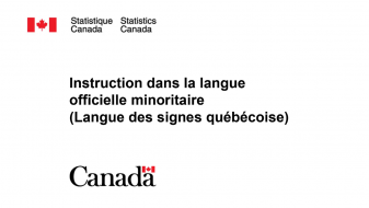 Instruction dans la langue officielle minoritaire (Langue des signes québécoise)