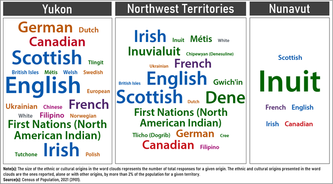 Thumbnail for Infographic 7: Most common ethnic or cultural origins reported in the territories