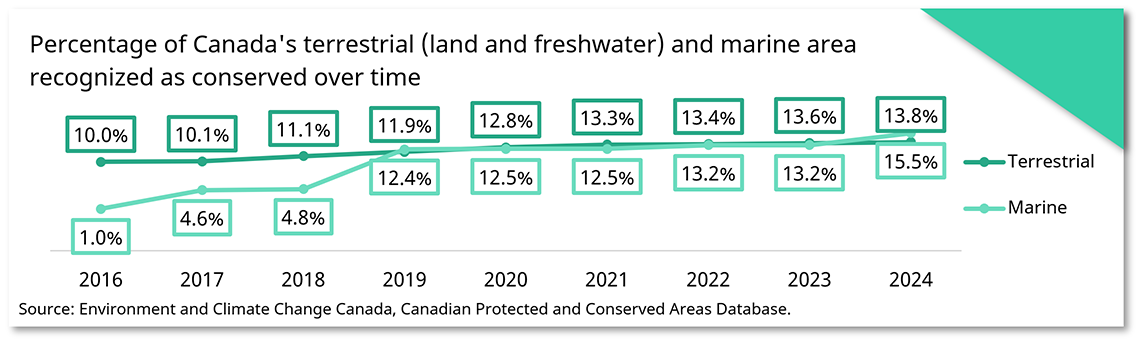 Conserved areas over time