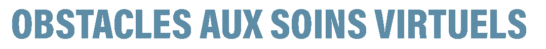 OBSTACLES AUX SOINS VIRTUELS 
