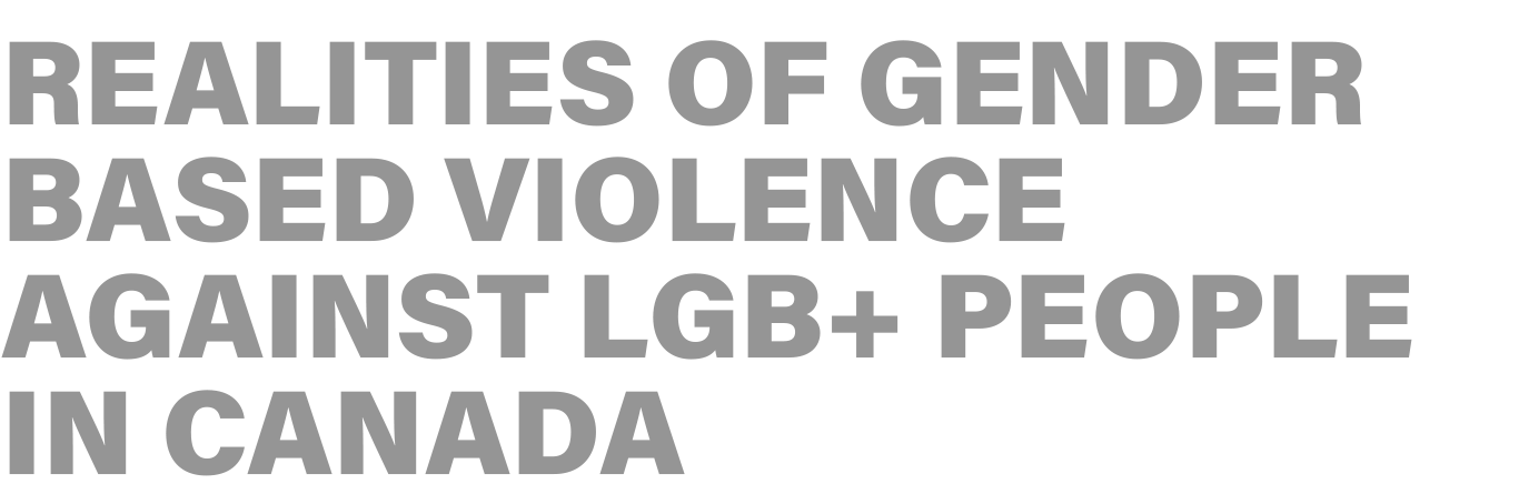 Realities of gender based violence against LGB+ people in Canada