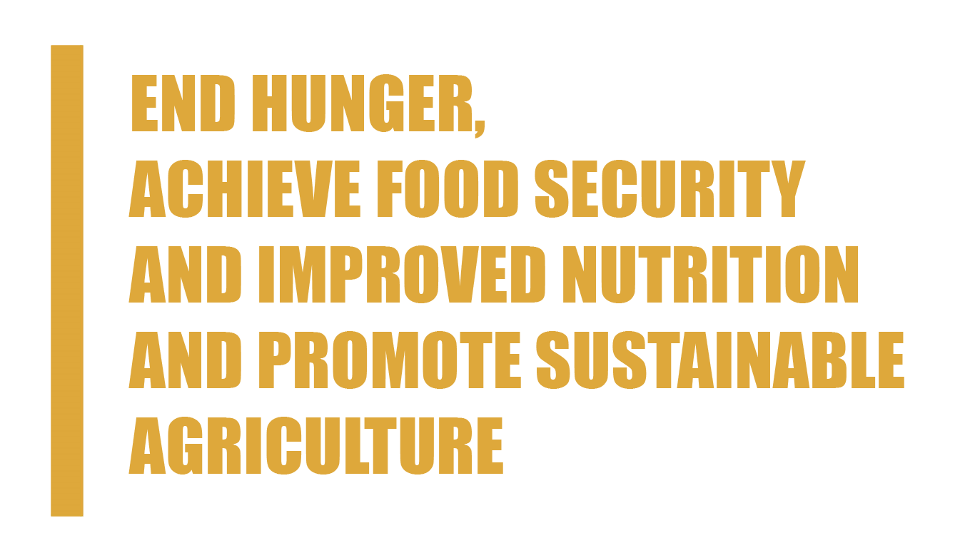 end hunger, achieve food security and improved nutrition and promote sustainable agriculture