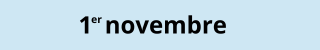 1er novembre