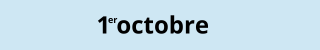 1er octobre