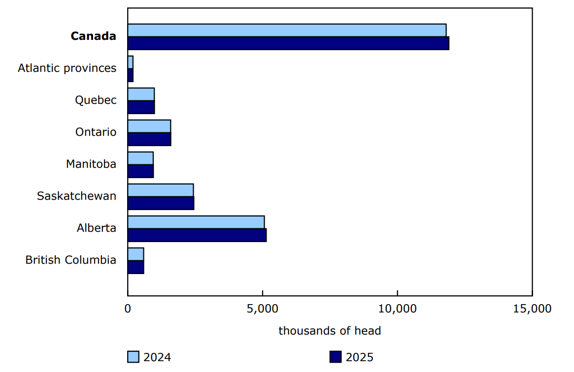Total cattle inventories, July 1, 2024, and July 1, 2025