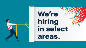 We're hiring in select areas.