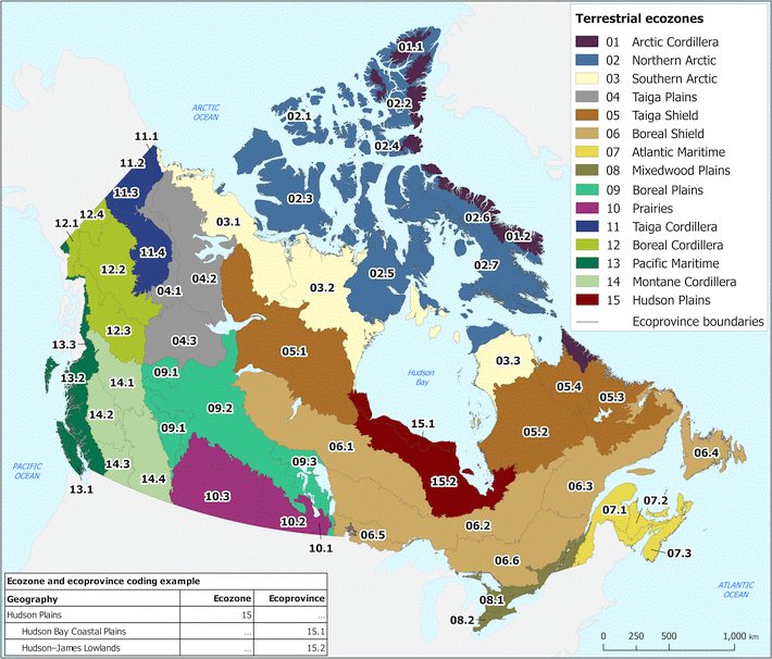 Ecozones and ecoprovinces of Canada Terrestrial ecozones and ecoprovinces of Canada
