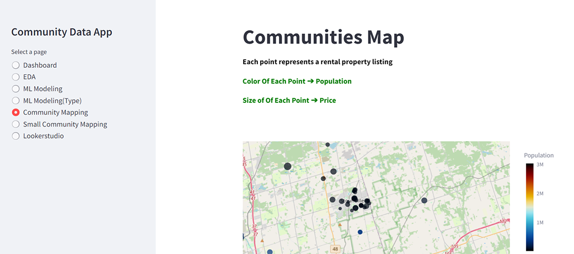 Figure 11: Maps from the app. 