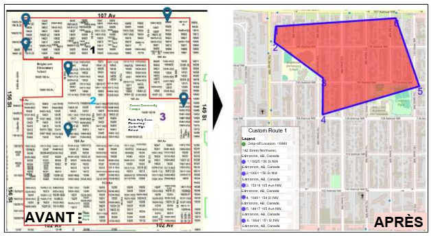 Avant et après : comparaison de la génération de cartes à l’aide du mode personnalisé 