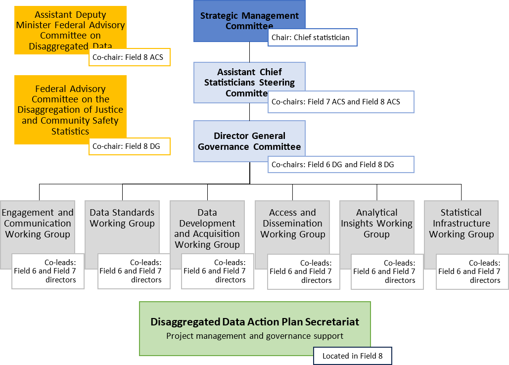 Figure 1. Disaggregated Data Action Plan governance structure 