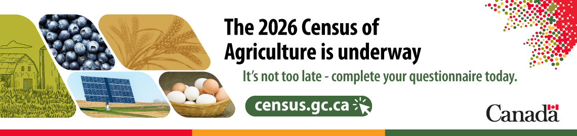 The 2026 Census of Agriculture is underway. It's not too late - complete your questionnaire today. census.gc.ca