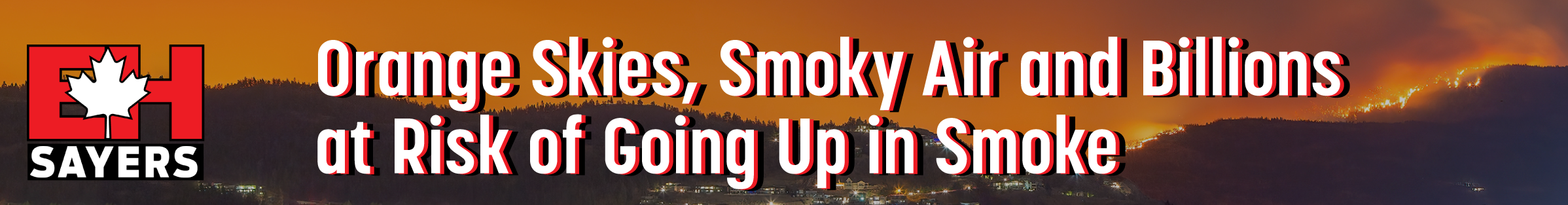 Orange Skies, Smoky Air and Billions at Risk of Going Up in Smoke 