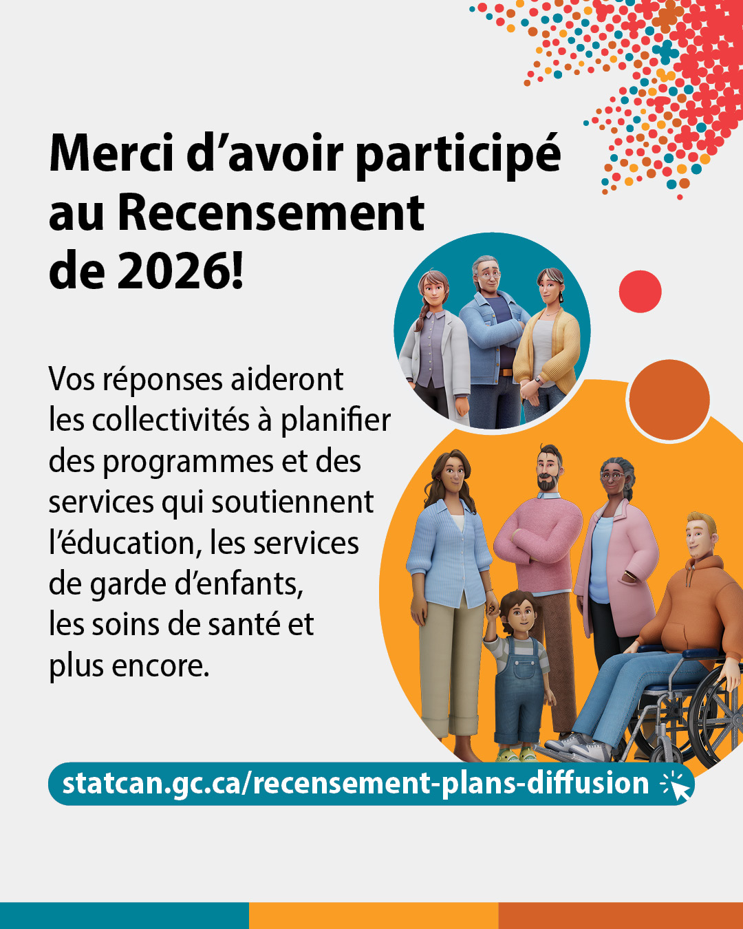 (Illustration d'une femme utilisant son téléphone intelligent.) Avez-vous rempli votre questionnaire du Recensement de 2026? Remplissez-le en ligne dès aujourd'hui : recensement.gc.ca