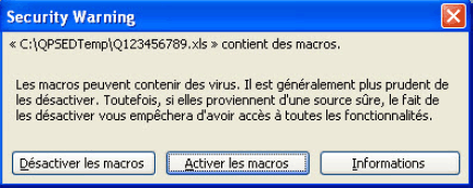 La figure 4a vous invite à cliquer sur 'Activer les macros'. La figure 4a vous invite à cliquer sur 'Activer les macros'.