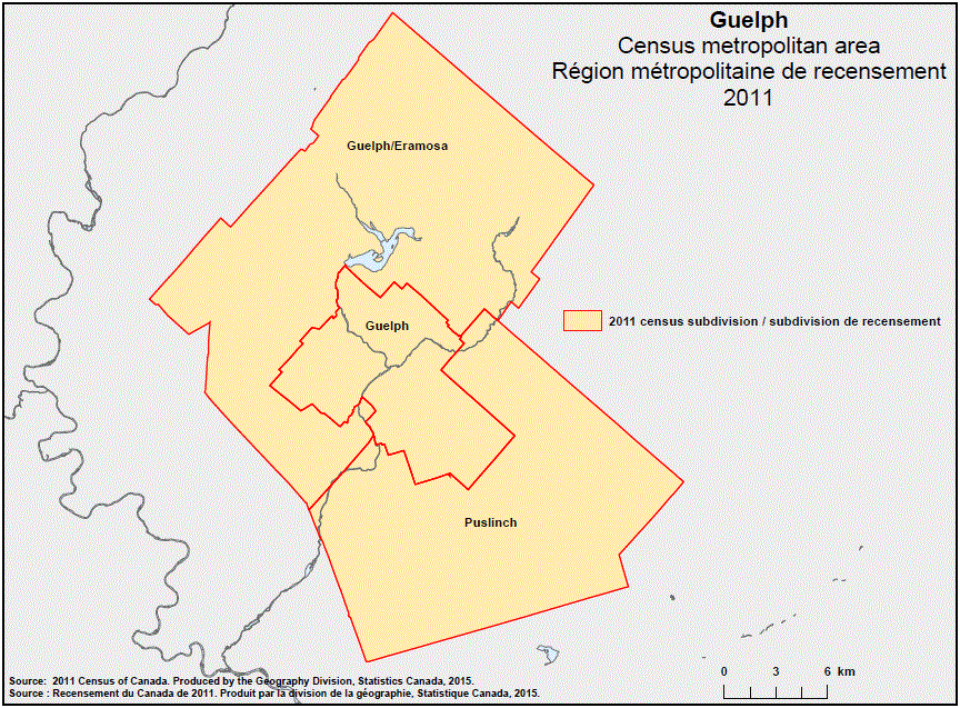 Carte géographique de la région métropolitaine de recensement 2011 de Guelph, Ontario. Carte géographique de la région métropolitaine de recensement 2011 de Guelph, Ontario.