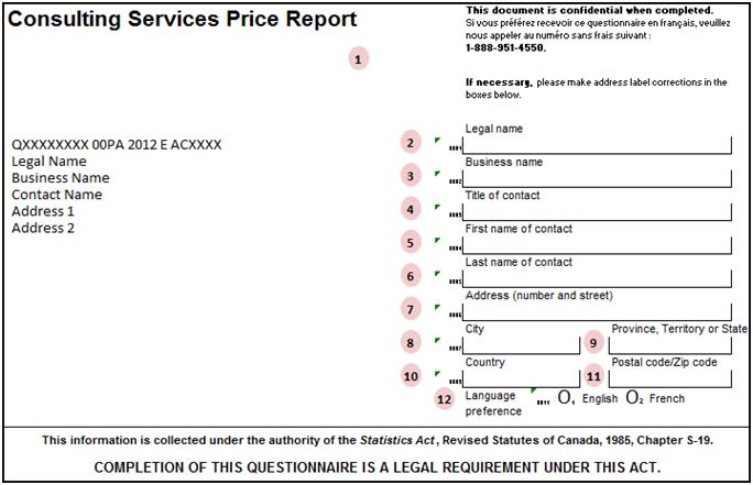 Image of the front page: Consulting service price report