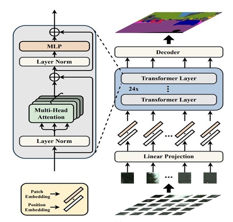 Figure 6: SETR encoder sourced from Rethinking Semantic Segmentation from a Sequence-to-Sequence Perspective with Transformers