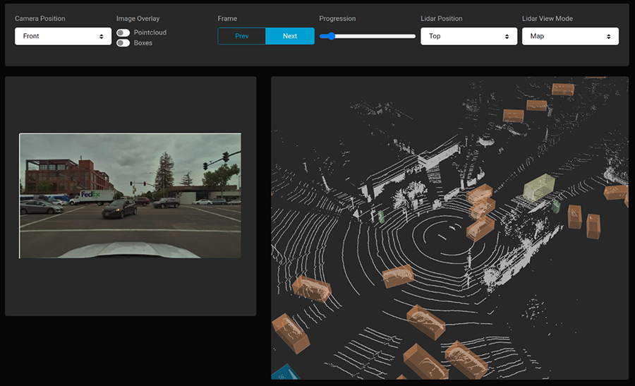 Figure 10 - Dash UI for visualizing point clouds.