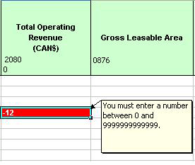 Figure 7a will let you know there is a mistake in one of the numbers you have entered and will tell you which cell number needs to be re-entered. 