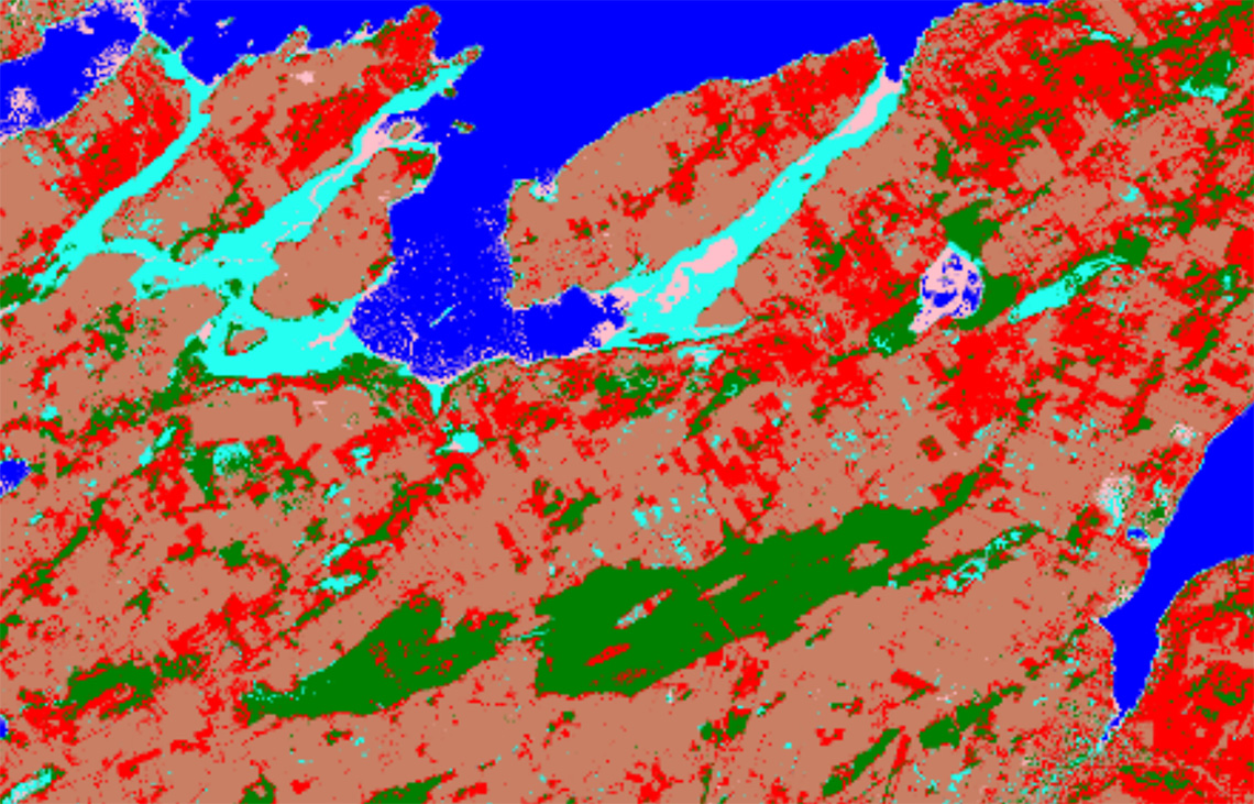 Figure 2: Land cover map of Bay of Quinte, ON.