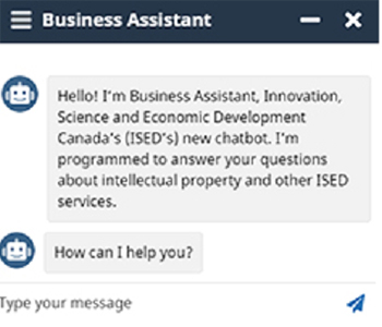 Innovation, Science and Economic Development Canada's Business Assistant