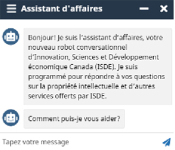 L'assistant d'affaires d'Innovation, sciences et développement économique Canada