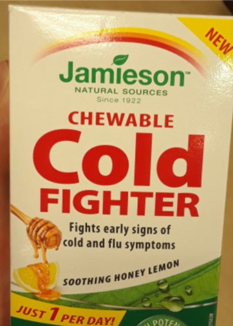 Photo of a natural health care product Jamieson's Cold Fighter