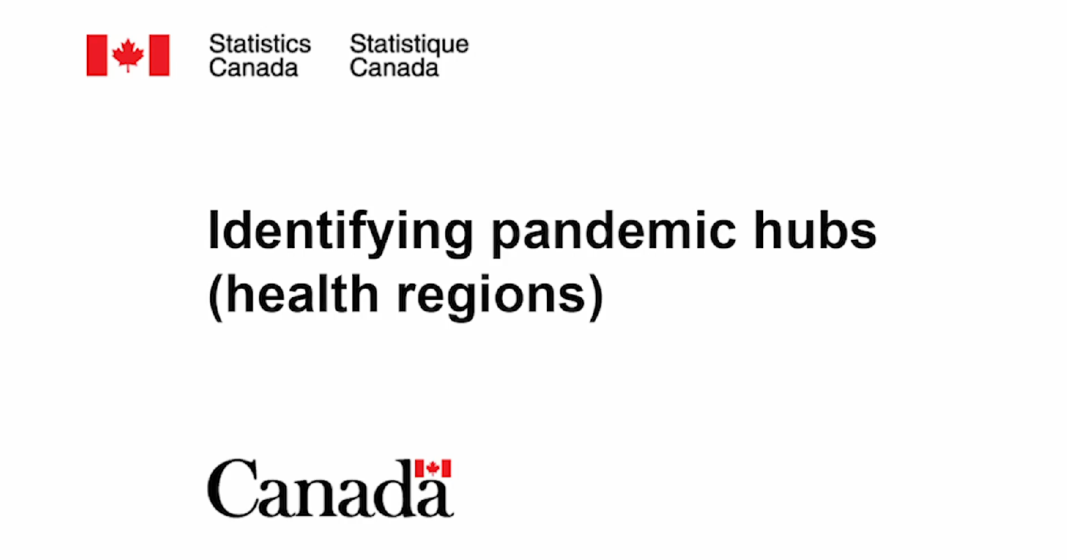 Identifying pandemic hubs (health regions)