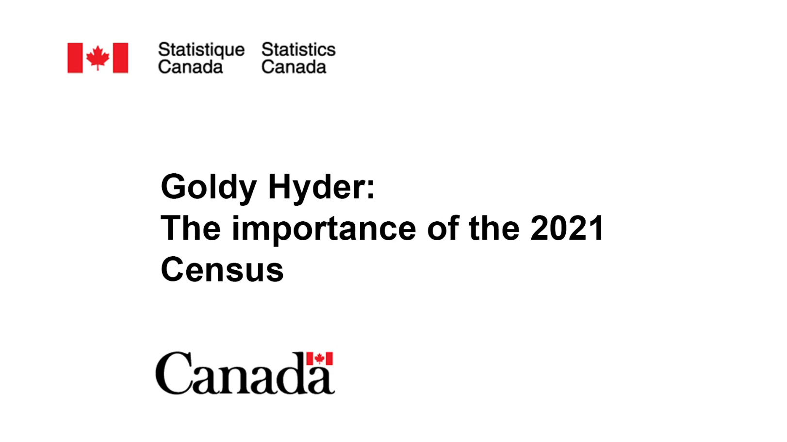 Video: Goldy Hyder: The Importance of the 2021 Census