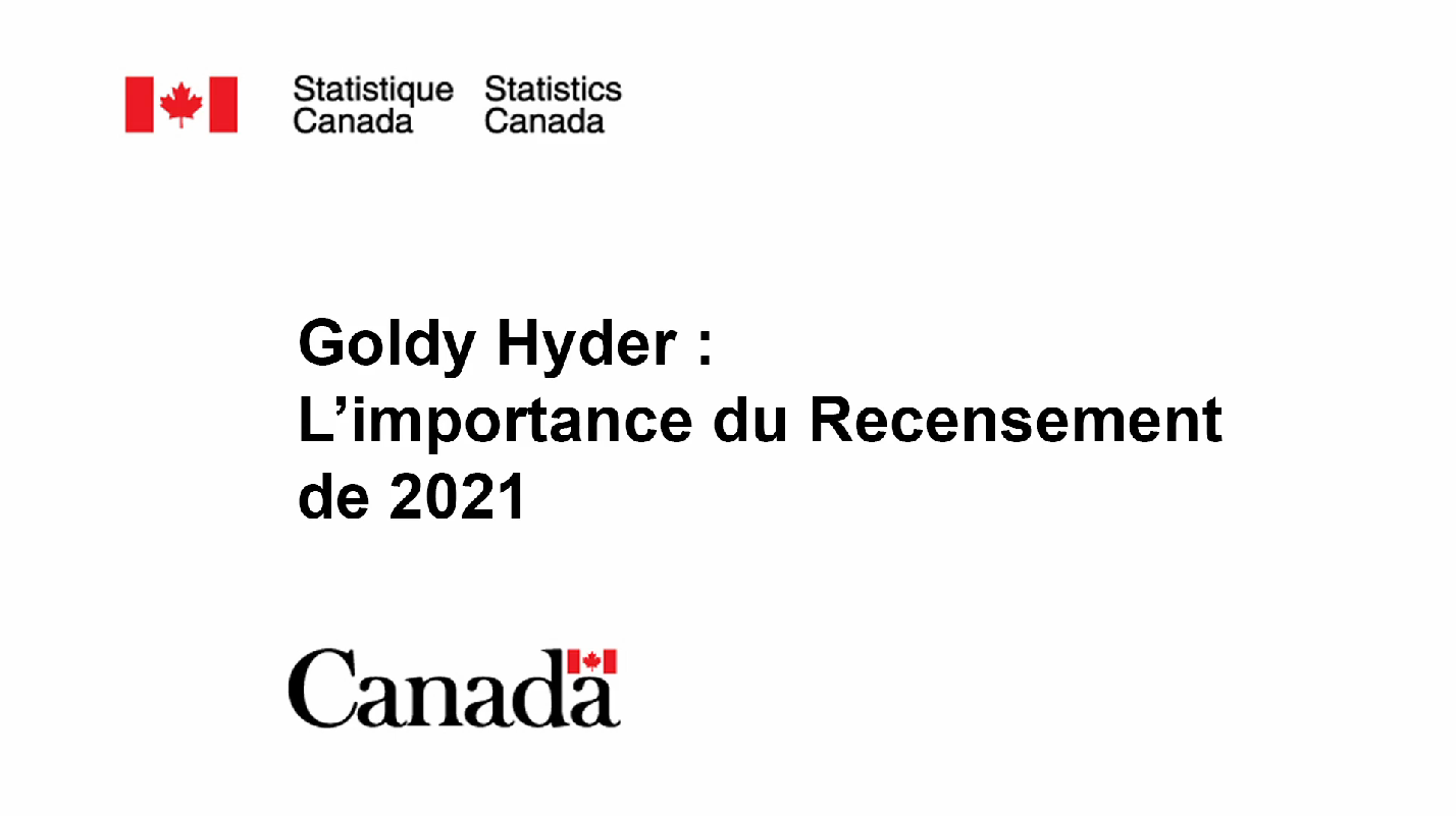 Vidéo :  Goldy Hyder: L'importance du Recensement de 2021