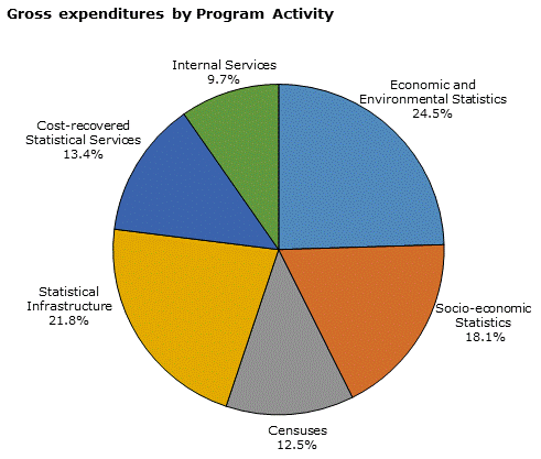Pie chart - Gross expenditures by program activity