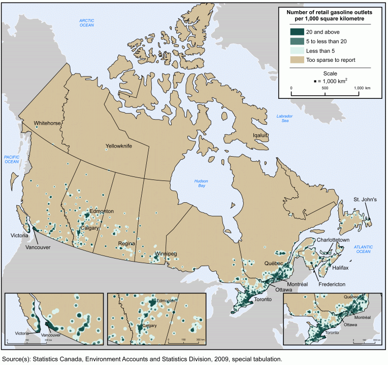 Map - Retail Gasoline Outlets, 2009